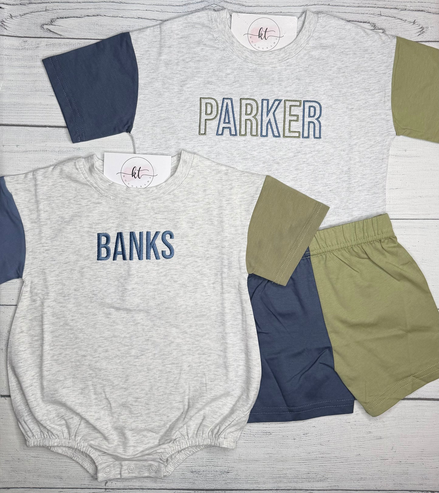 Color block bubble & short set