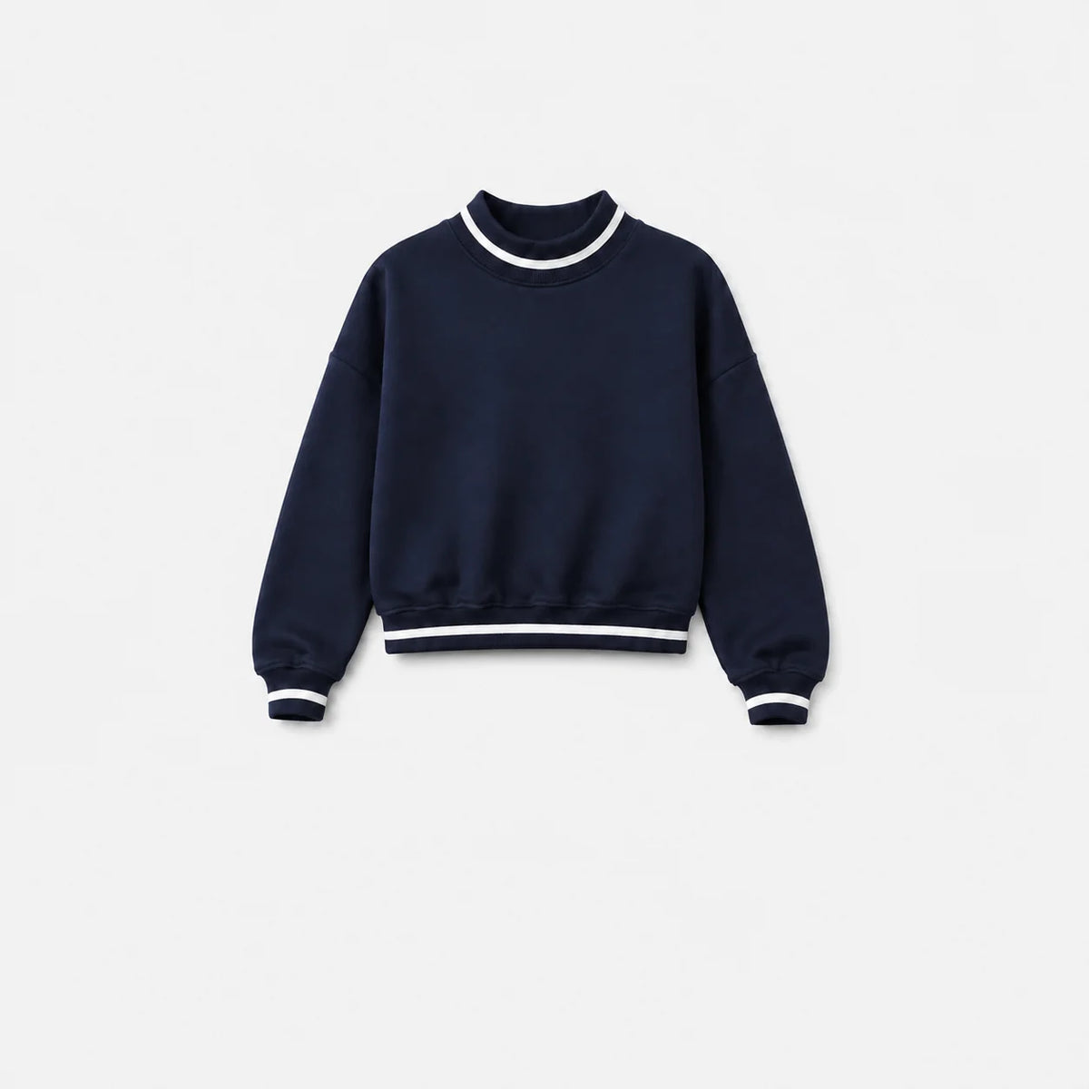 Stripe mock neck