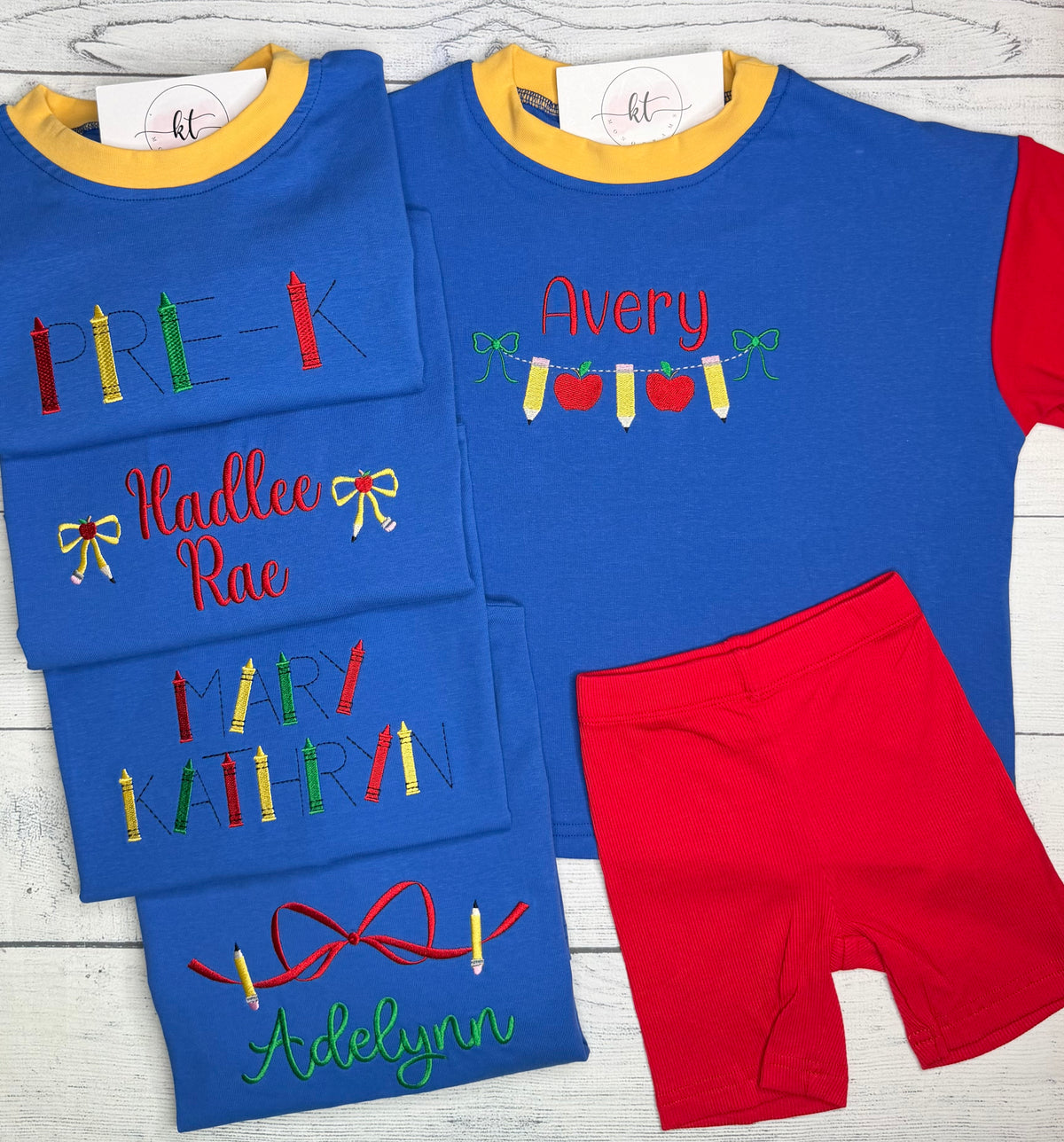 Color block bubble & biker short set
