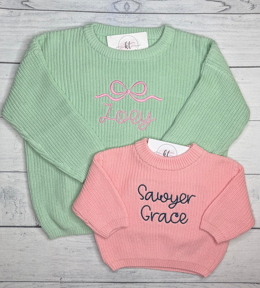 Mint chunky sweater