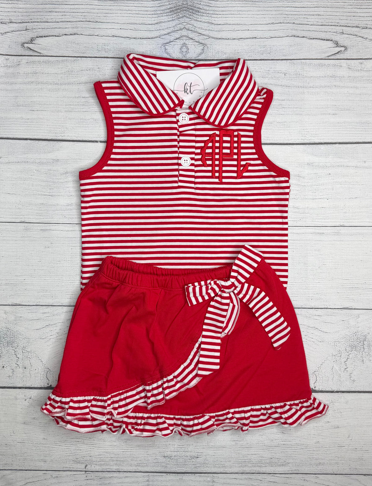 Striped skort set