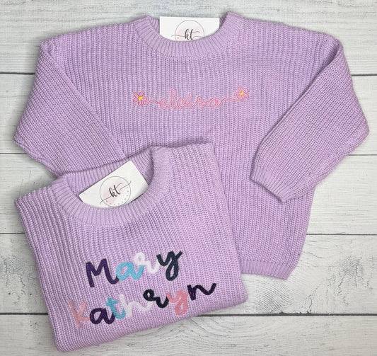 Lavender chunky sweater