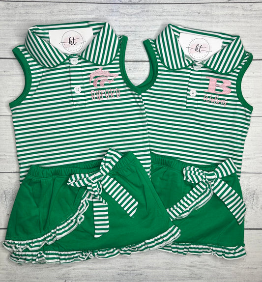 Striped skort set