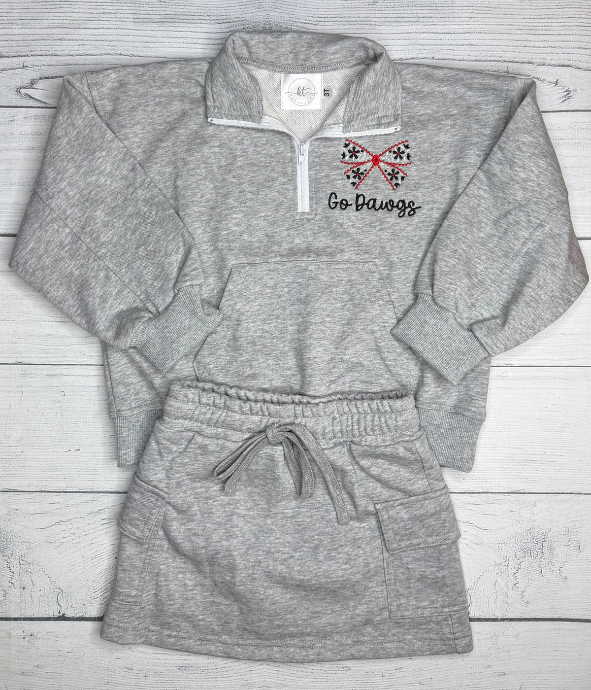 1/4 zip skort set