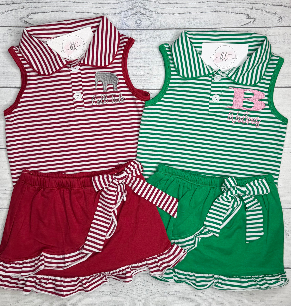 Striped skort set