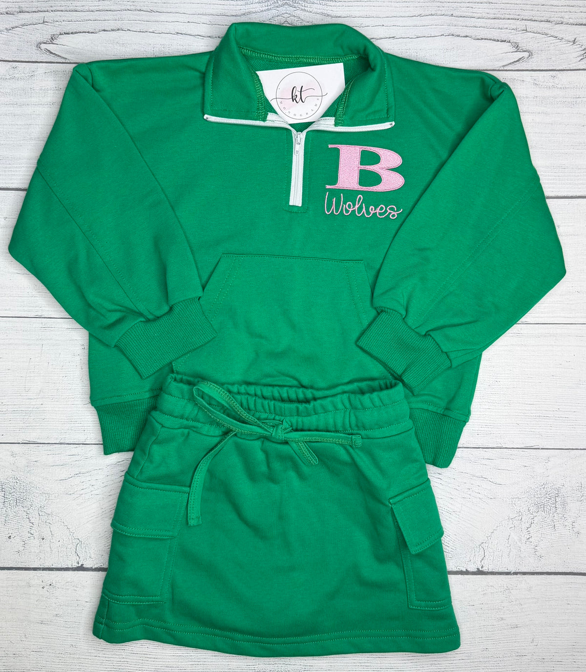 1/4 zip skort set