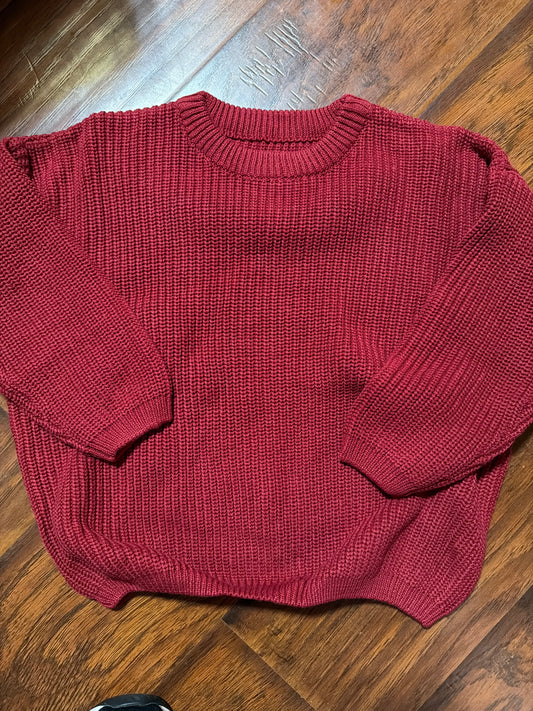 Burgundy chunky sweater