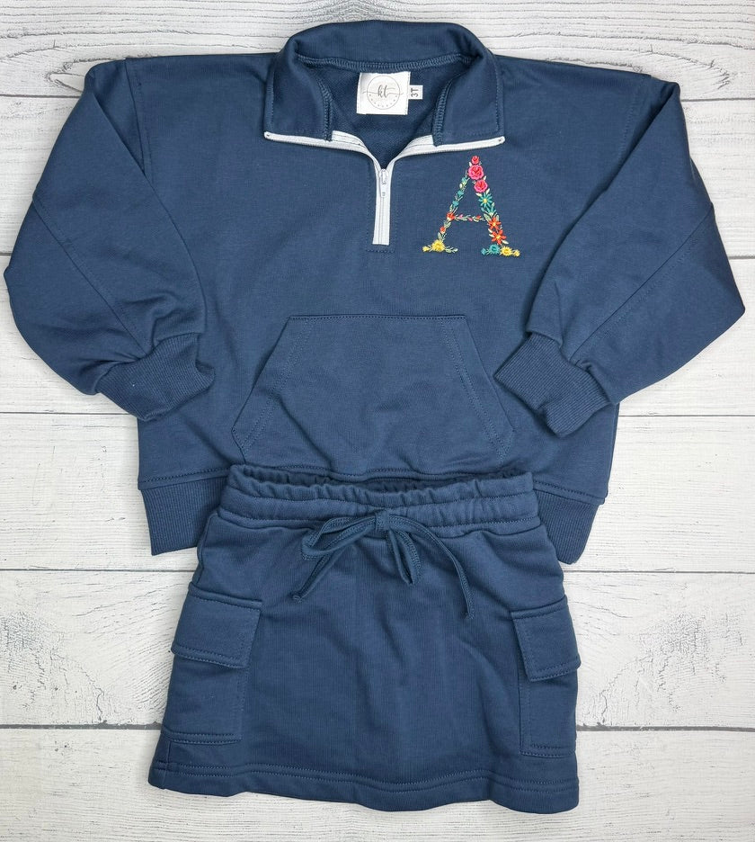 1/4 zip skort set