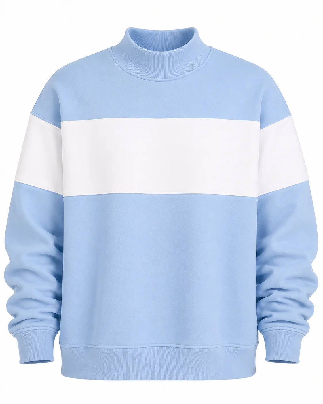 Striped mock neck
