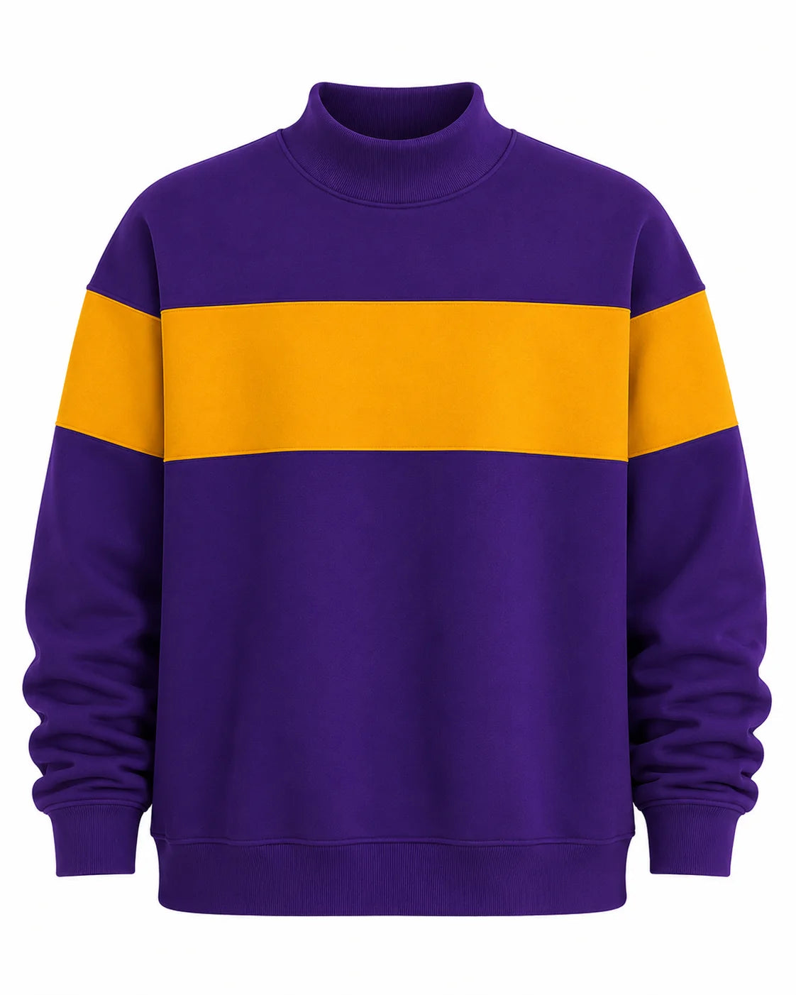 Striped mock neck