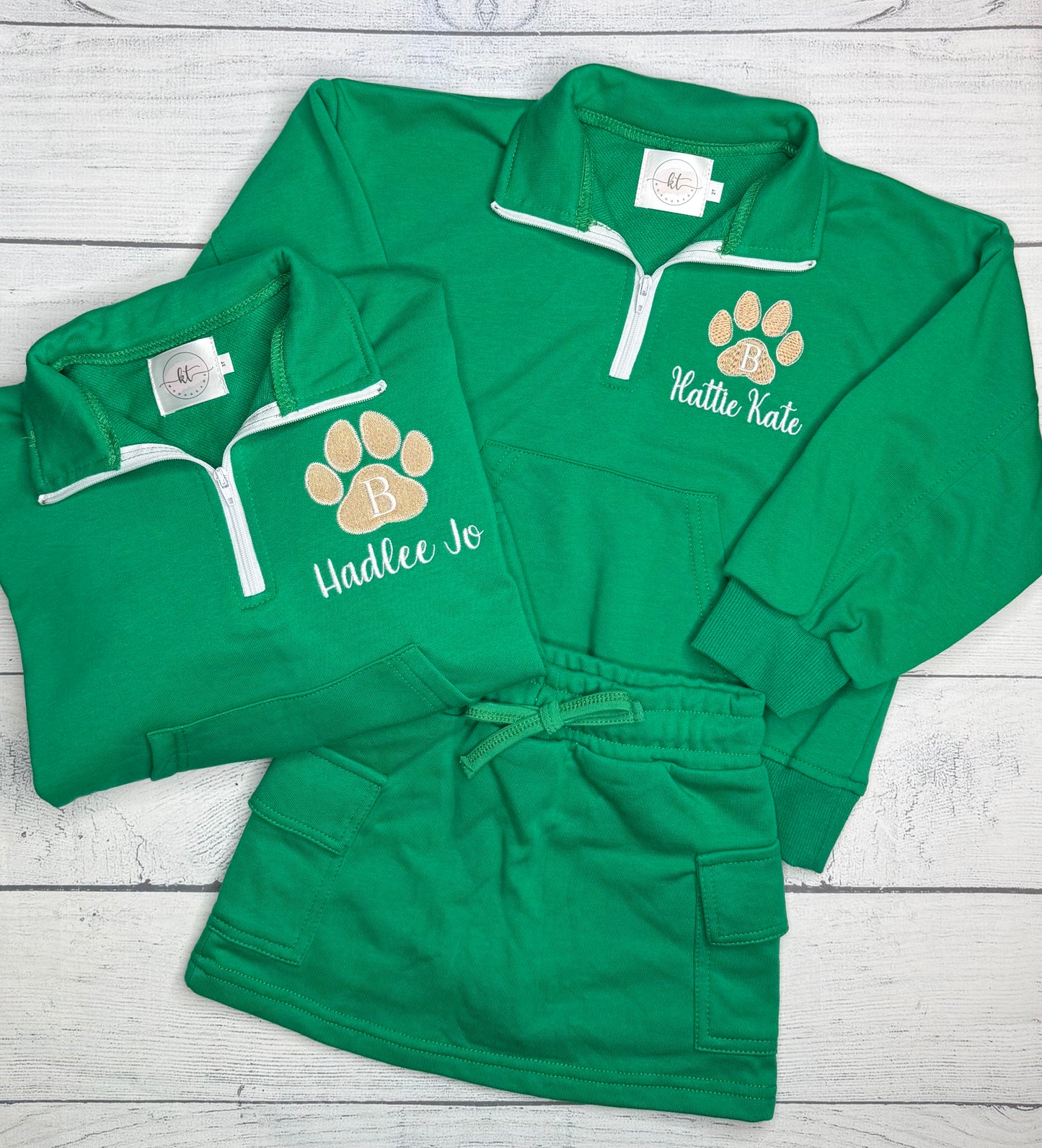 1/4 zip skort set