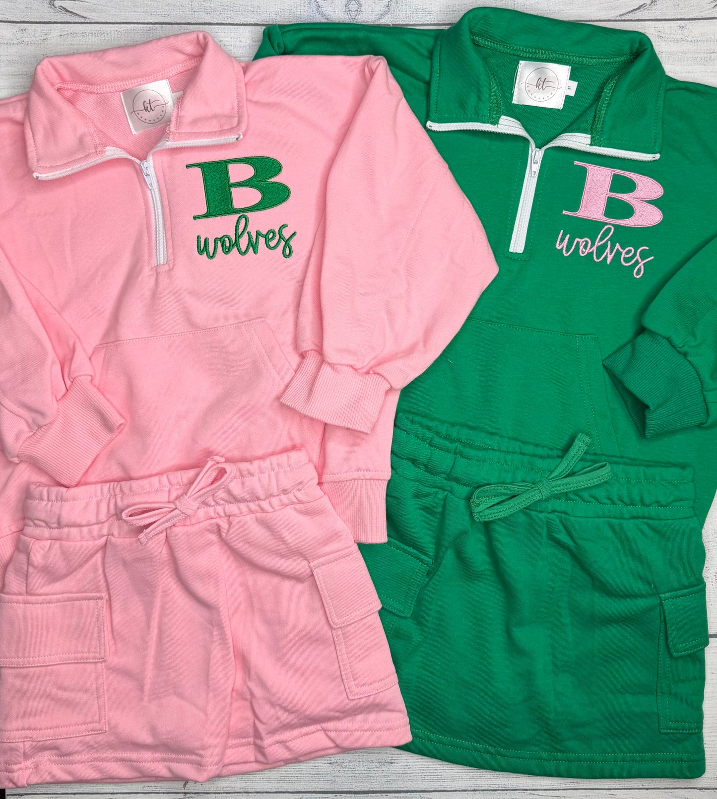 1/4 zip skort set