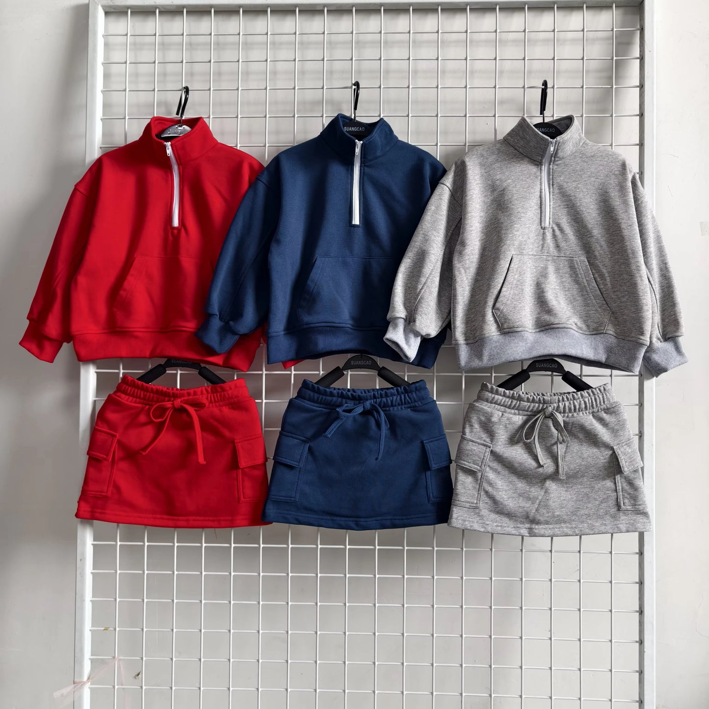 1/4 zip skort set