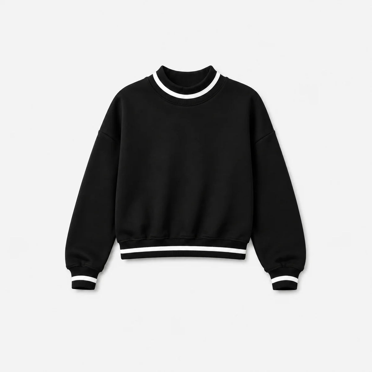 Stripe mock neck