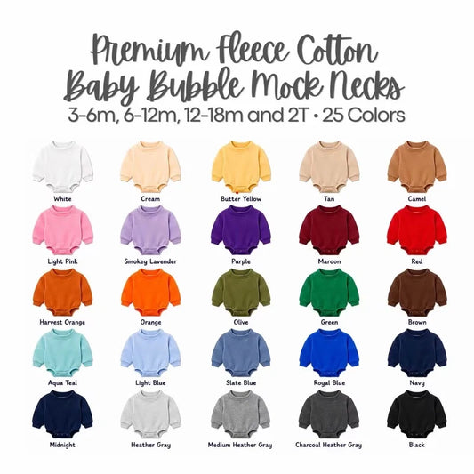 Mock neck bubble sweatshirt- Solid colors