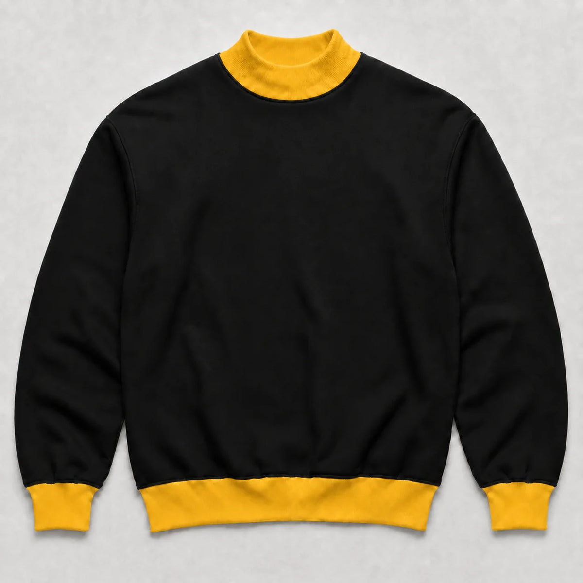 Color block mock neck