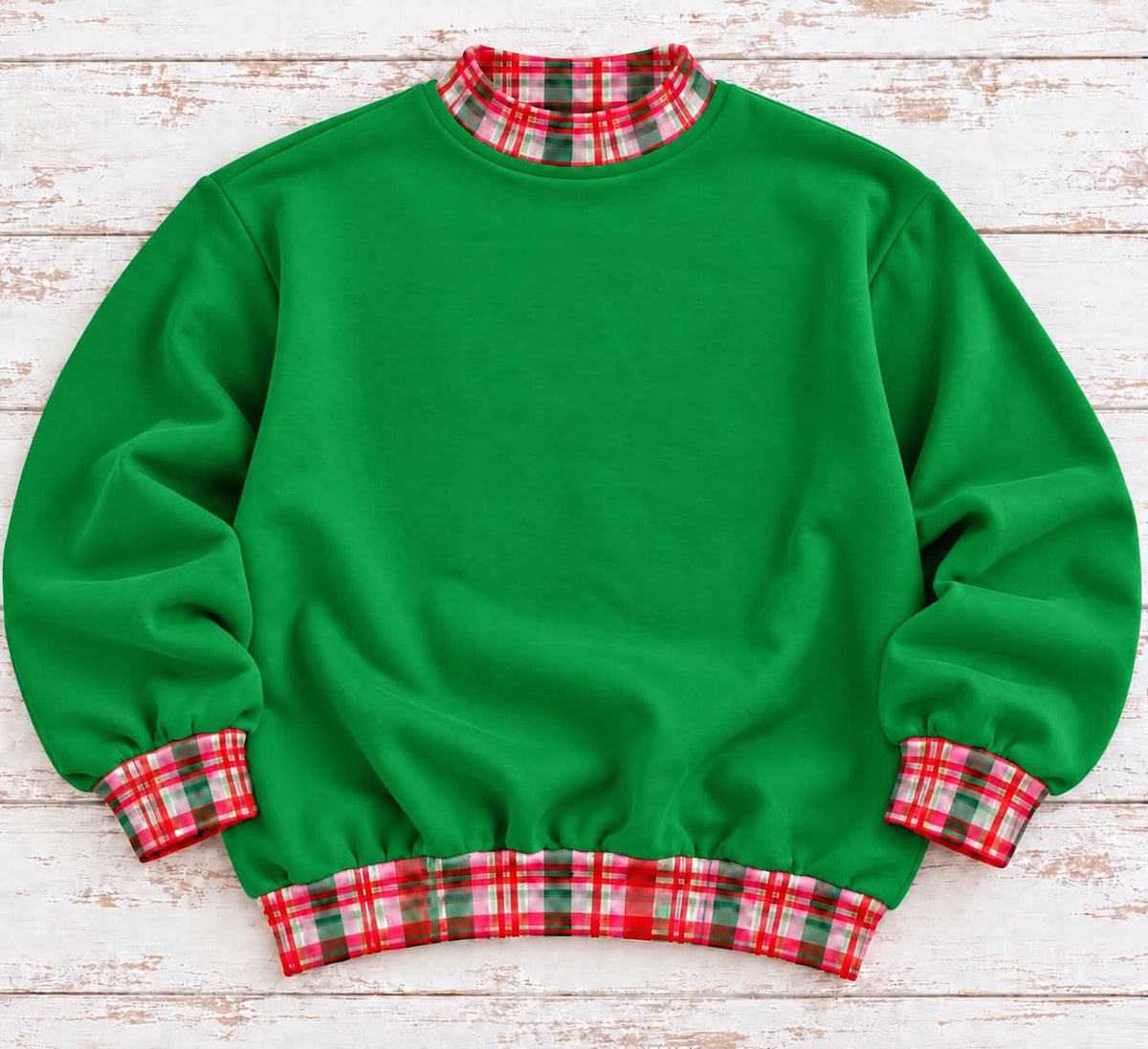 Plaid mock necks