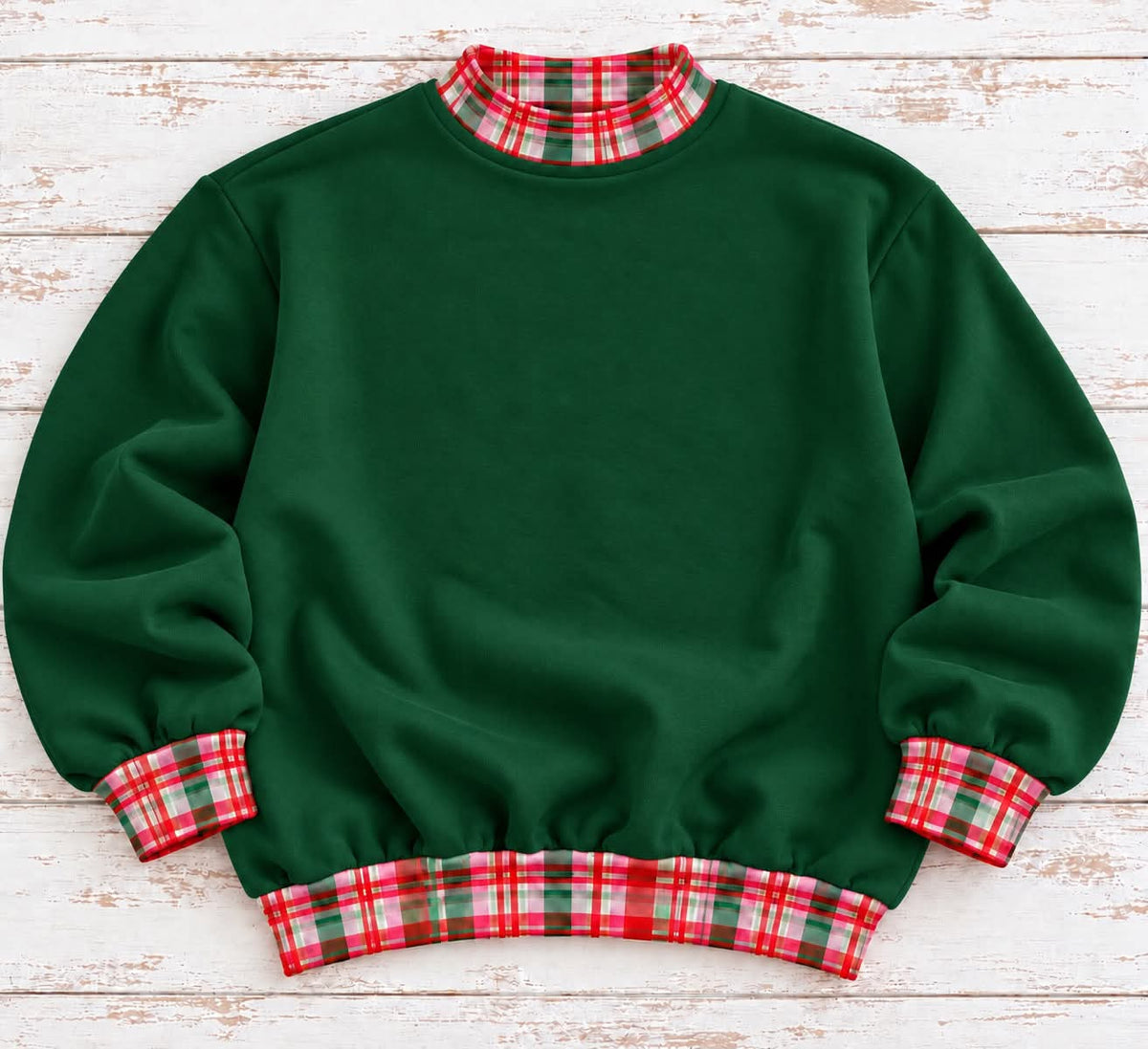 Plaid mock necks