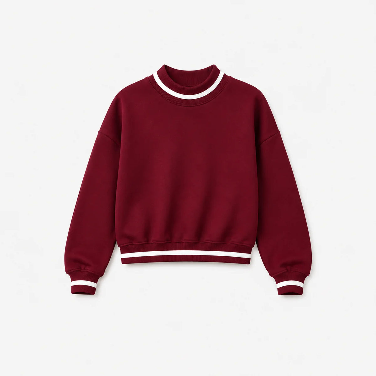 Stripe mock neck