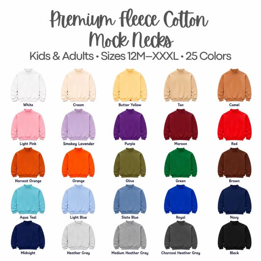 Mock neck sweatshirt- Solid colors