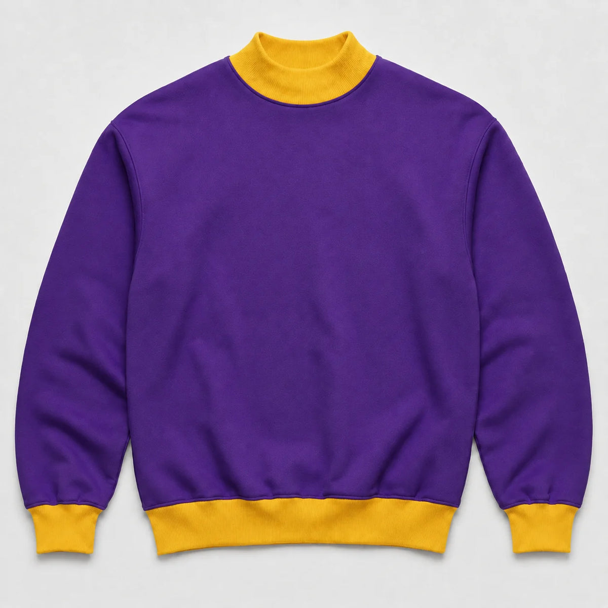 Color block mock neck