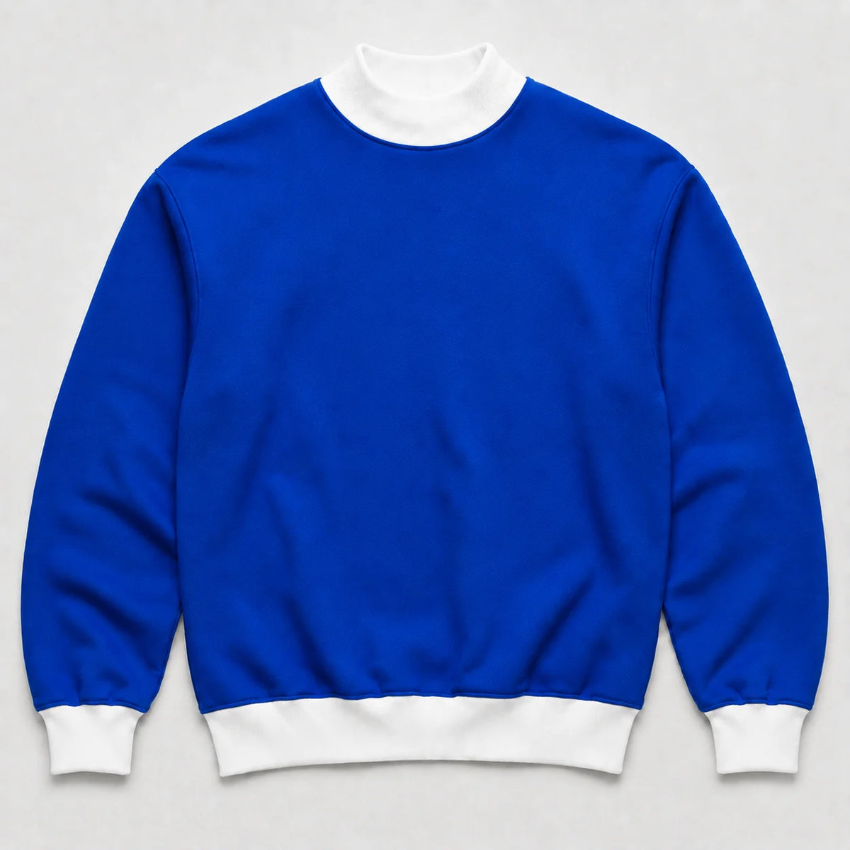 Color block mock neck